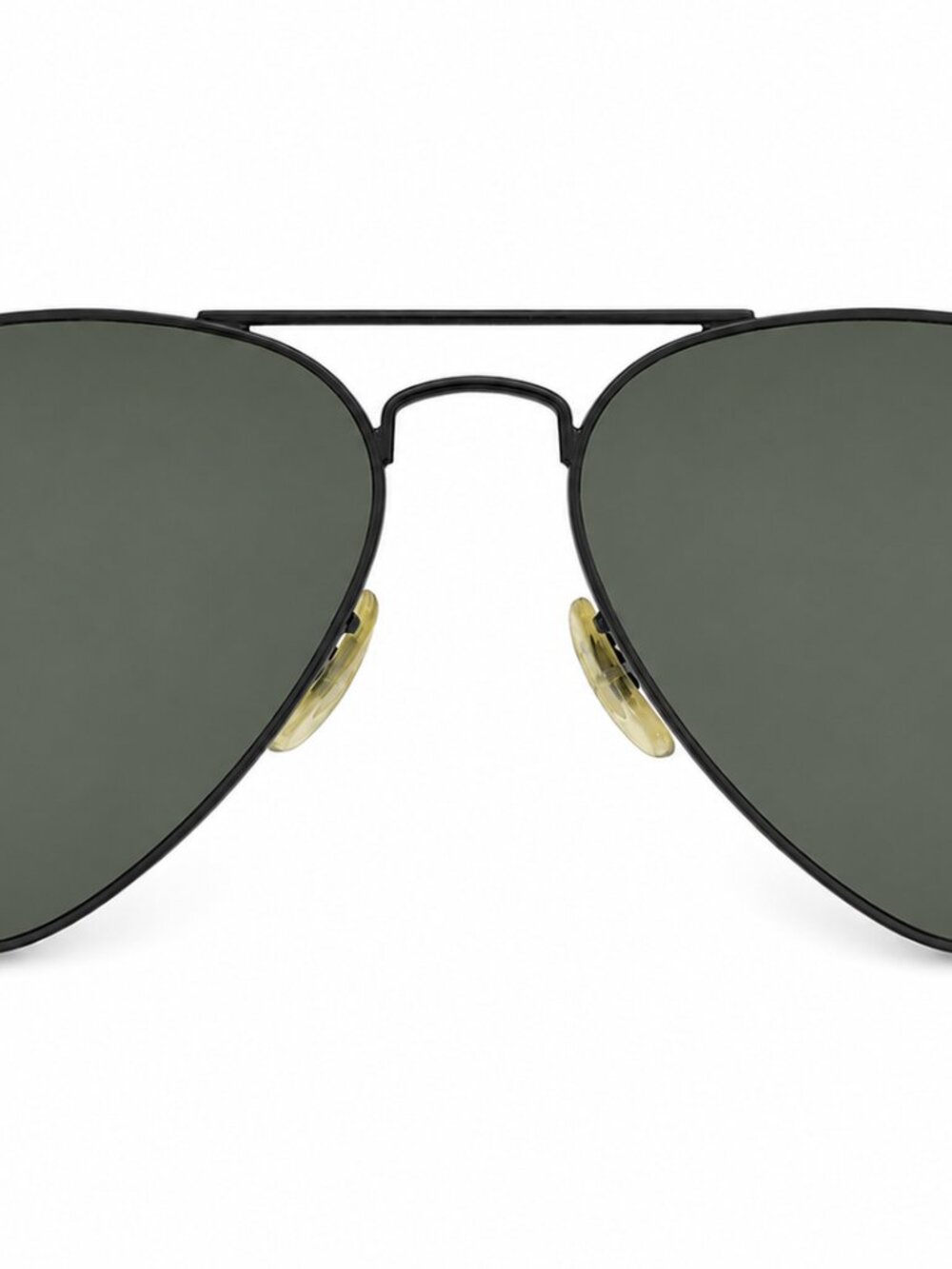 RAY-BAN RB3025 Large Aviator Black Metal Frame Polarized Sunglasses W3361 Italy - Picture 3 of 8